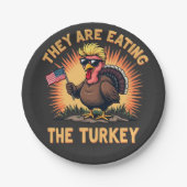 彼らは食べトルコのトランプのヴァンスだ ペーパープレート (正面)