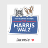 彼らは食べペットだ – Vote Harris Walz シール (シート)