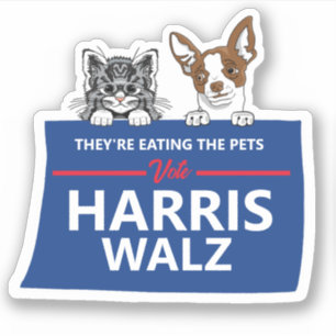 彼らは食べペットだ – Vote Harris Walz シール