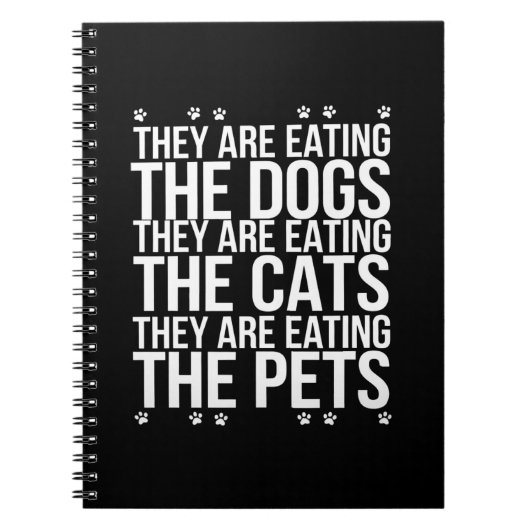 彼らは食べペットのトランプの猫である ノートブック (正面)