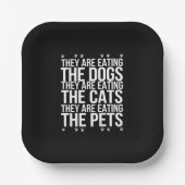 彼らは食べペットのトランプの猫である ペーパープレート (正面)