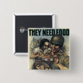 彼らは食べ物を必要とする～もっと豆を植える 缶バッジ (正面&裏面)