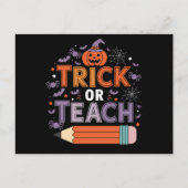 彼らは食べ犬と猫とペットのハロウィン ポストカード (正面)