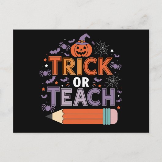 彼らは食べ犬と猫とペットのハロウィン ポストカード (正面)