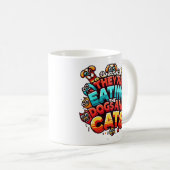彼らは食べ犬と猫のマグだ コーヒーマグカップ (正面右)