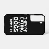 彼らは食べ犬のディベートおもしろいトランプ引用文 SAMSUNG GALAXYケース (裏面横)