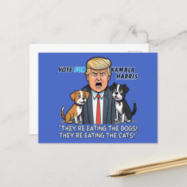 彼らは食べ犬のトランプおもしろい・カマラ ポストカード