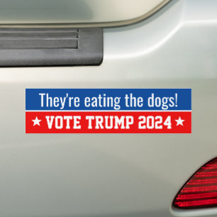 彼らは食べ犬の引用文ドナルド・トランプ2024 バンパーステッカー