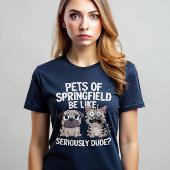 彼らは食べ犬の猫のペットSpringfield Tシャツ