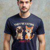 彼らは食べ犬の猫の食べトランプおもしろいだ Tシャツ