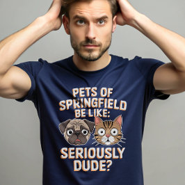 彼らは食べ犬の猫スプリングフィールドのペット Tシャツ