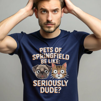 彼らは食べ犬の猫スプリングフィールドのペット Tシャツ