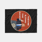 彼らは食べ犬のDawgsはPresiのためにトランプを投票 フリースブランケット (正面(横))