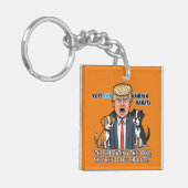 彼らは食べThe Dogs おもしろい Trump Kamala 2024 キーホルダー (正面左)