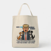 彼らは食べThe Dogs おもしろい Trump Kamala 2024 トートバッグ (裏面)