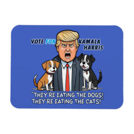 彼らは食べThe Dogs おもしろい Trump Kamala 2024 マグネット