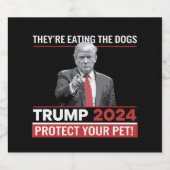 彼らは食べThe Dogs Trump 2024の討論だ ビールラベル (シングルラベル)