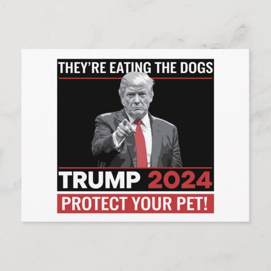 彼らは食べThe Dogs Trump 2024の討論だ ポストカード (正面)