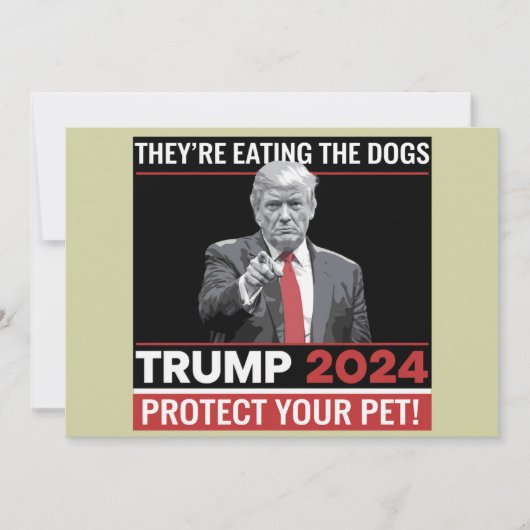 彼らは食べThe Dogs Trump 2024の討論だ 招待状 (正面)