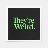 彼らは2024年の風変わり大統領選挙ハリス・トランプ スタンダードカクテルナプキン (正面)