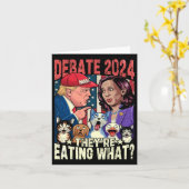 彼らは2024年食べの討論おもしろい選挙のペットだ カード (黄色い花)