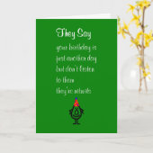 彼らは、おもしろいなハッピーバースデーの詩言います カード (黄色い花)