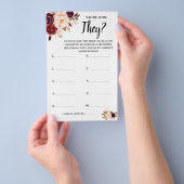 彼らはMarsalaブライダルシャワーゲームカード チラシ (ハンドル)