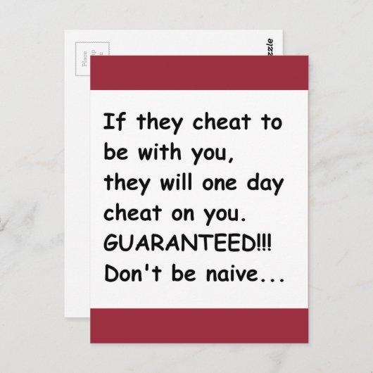 彼らもしは君のために浮気するだろうな ポストカード (正面/裏面)