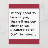 彼らもしは君のために浮気するだろうな ポストカード (正面)