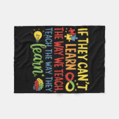 彼らもしは我々が特別に学した方法で教えはできない フリースブランケット (正面(横))