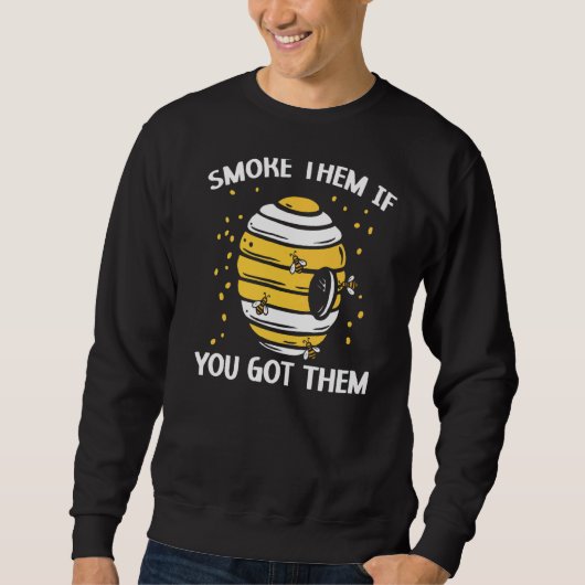 彼らもしを吸得う蜂の飼育員ビーキーピ スウェットシャツ (正面)