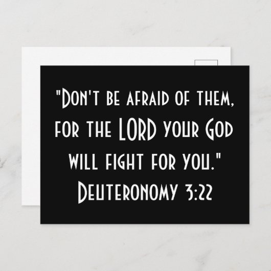 彼らを恐れてはいけない申命記3:22引用文 ポストカード (正面/裏面)