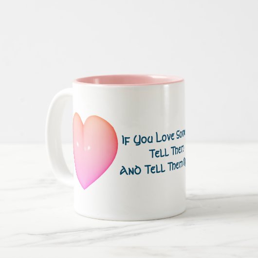 彼らを愛していると言え感動的 ツートーンマグカップ (正面左)
