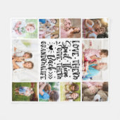 彼らを愛して彼らを台無しにするグランドマリフ写真コラージュ フリースブランケット (正面(横))