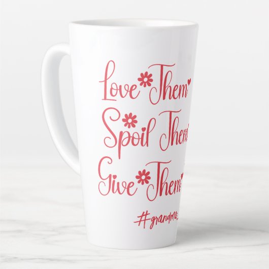 彼らを愛し与えておばあちゃんおもしろい カフェラテマグ (左アングル)