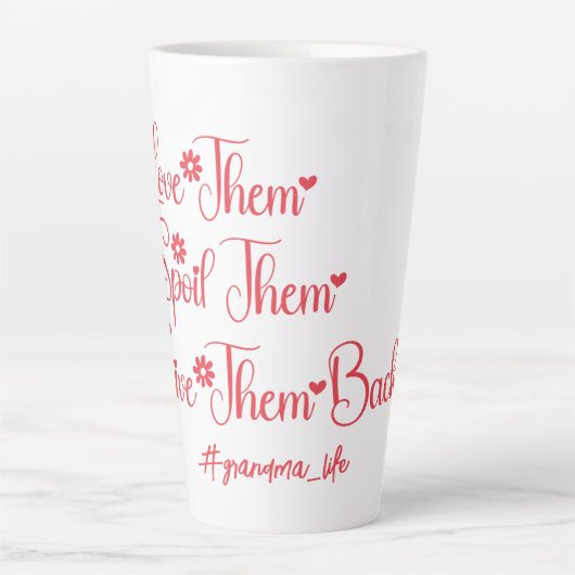 彼らを愛し与えておばあちゃんおもしろい カフェラテマグ (正面)