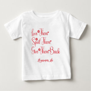 彼らを愛し与えておばあちゃんおもしろい ベビーTシャツ