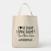 彼らを愛し、彼らを甘やかし、彼らを家に送#grandmalife トートバッグ (裏面)