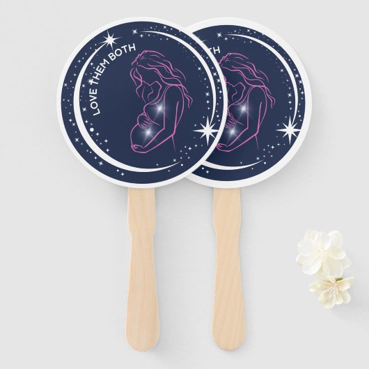 彼らを愛するプロライフ教会またはイベント ハンドファン (正面&裏面)