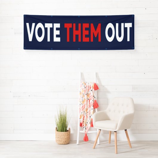 彼らを政治的なはっきりした文字に選ぶ 横断幕 (インサイチュ)