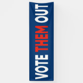 彼らを政治的なはっきりした文字に選ぶ 横断幕 (縦)