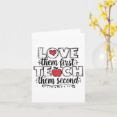 彼らを最初に愛教えする2番目の先生 カード (黄色い花)