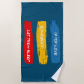 彼らを眠らせる ビーチタオル (正面)