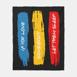 彼らを眠らせる フリースブランケット