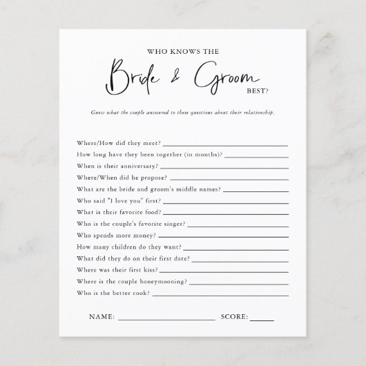 彼らを知っている最高の人 |ブライダルシャワー (正面)