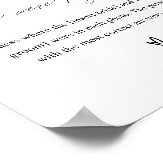 彼らエレガントはブライダルシャワーのゲームの看板があった ポスター (角)