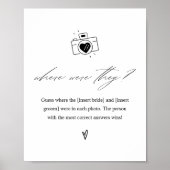 彼らエレガントはブライダルシャワーのゲームの看板があった ポスター (正面)