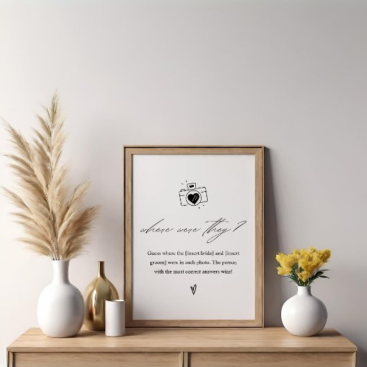 彼らエレガントはブライダルシャワーのゲームの看板があった ポスター