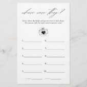 彼らエレガントはブライダルシャワーゲーム チラシ (正面)