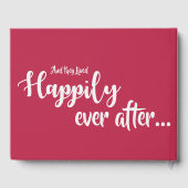 彼らエレガントはミニマルの後で幸せに暮らし結婚た ゲストブック (裏面)